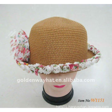 custom new stylish girls straw sun hat